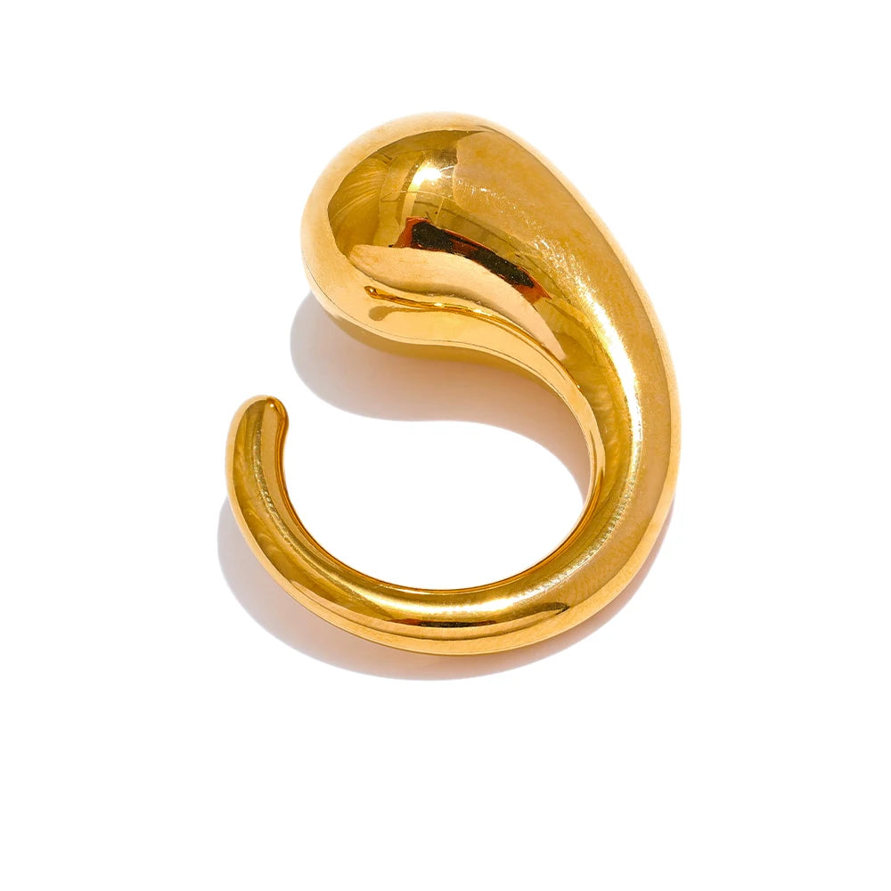 Chunky Timeless Modern Statement Ring - Ecru