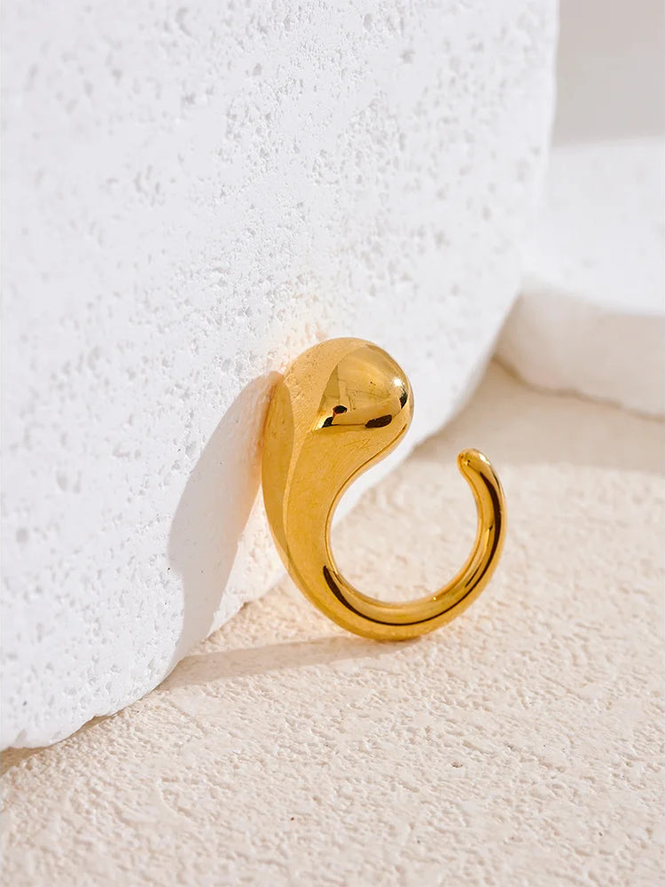 Chunky Timeless Modern Statement Ring - Ecru