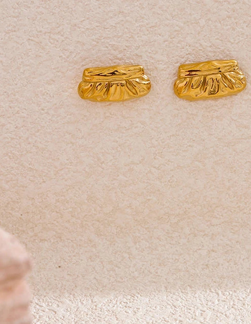 Chunky Versatile Textured Statement Earrings - Ecru