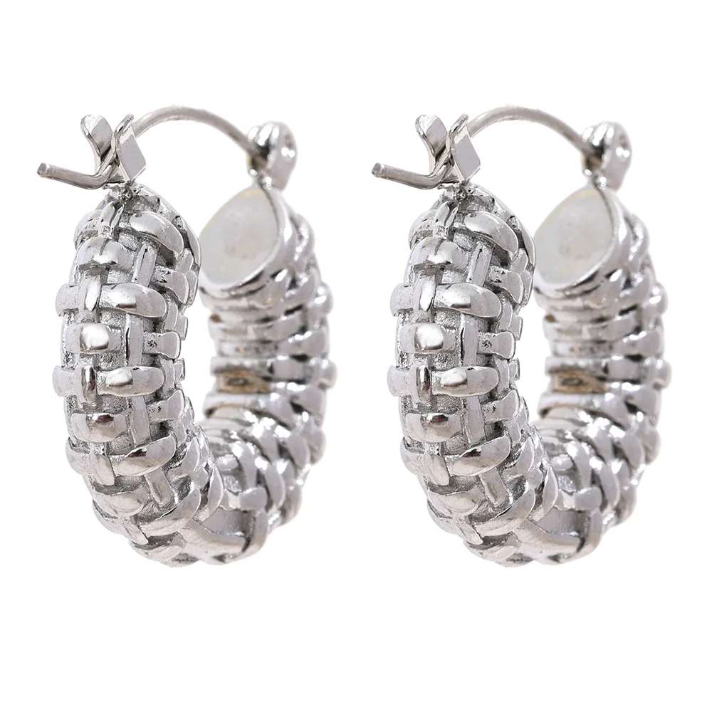 Chunky Vintage Refined Statement Earrings - Ecru