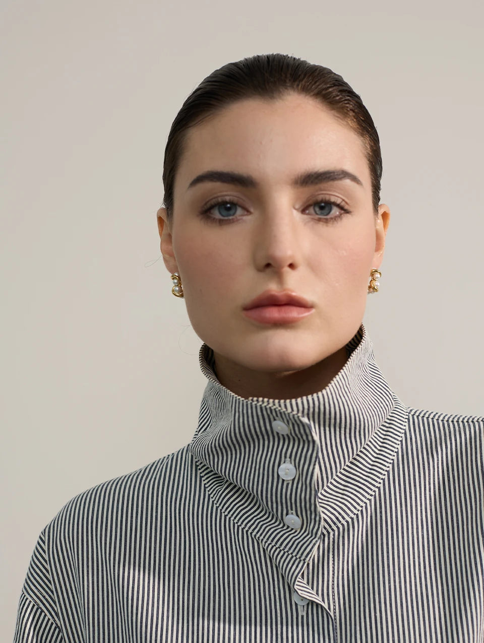 Classic Pearl Timeless Huggie Earrings - Ecru