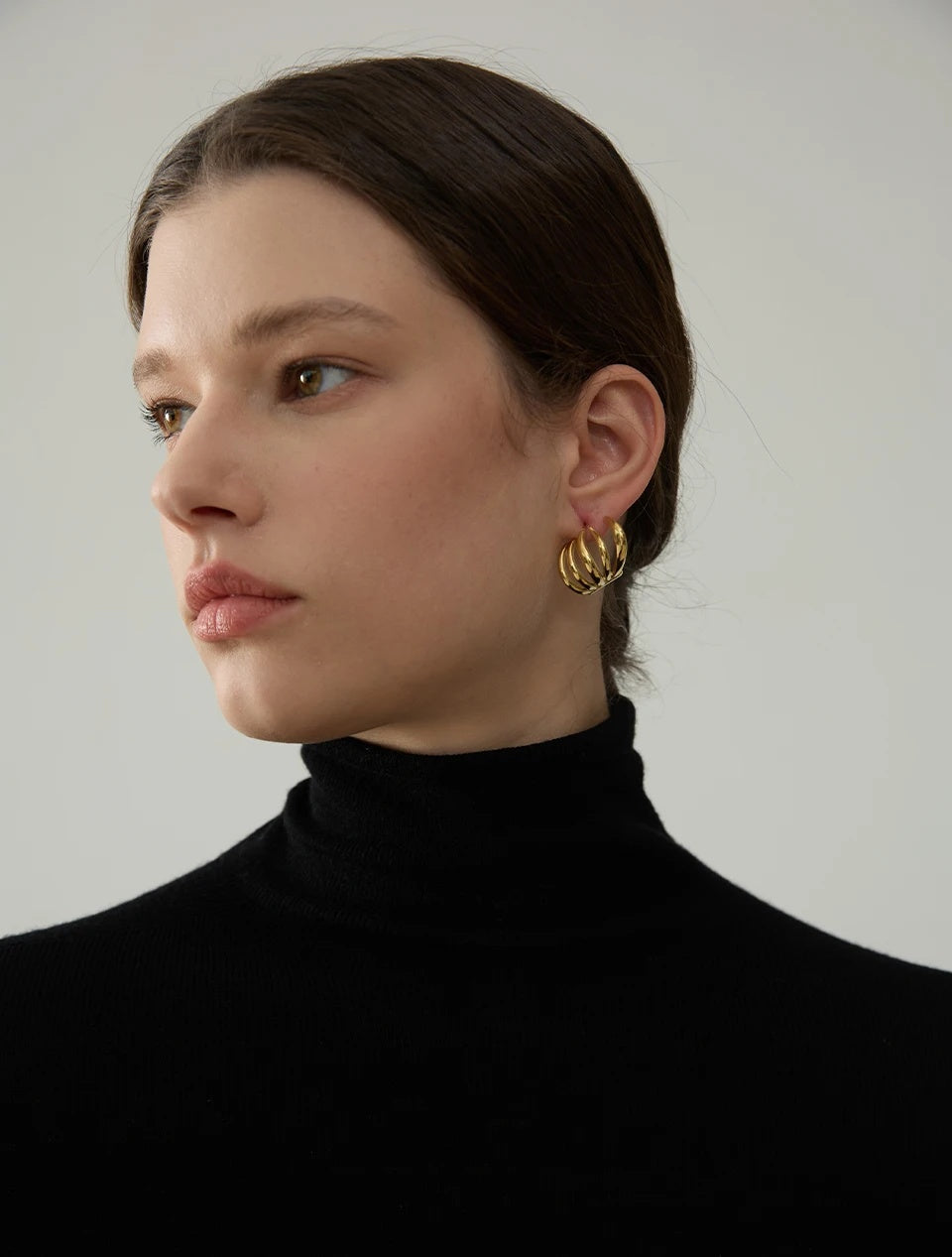 Creative Geometric Unusual Charm Earrings - Ecru