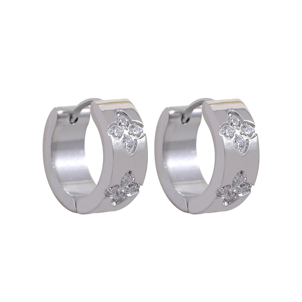 Exquisite Pink Green Chic Earrings - Ecru