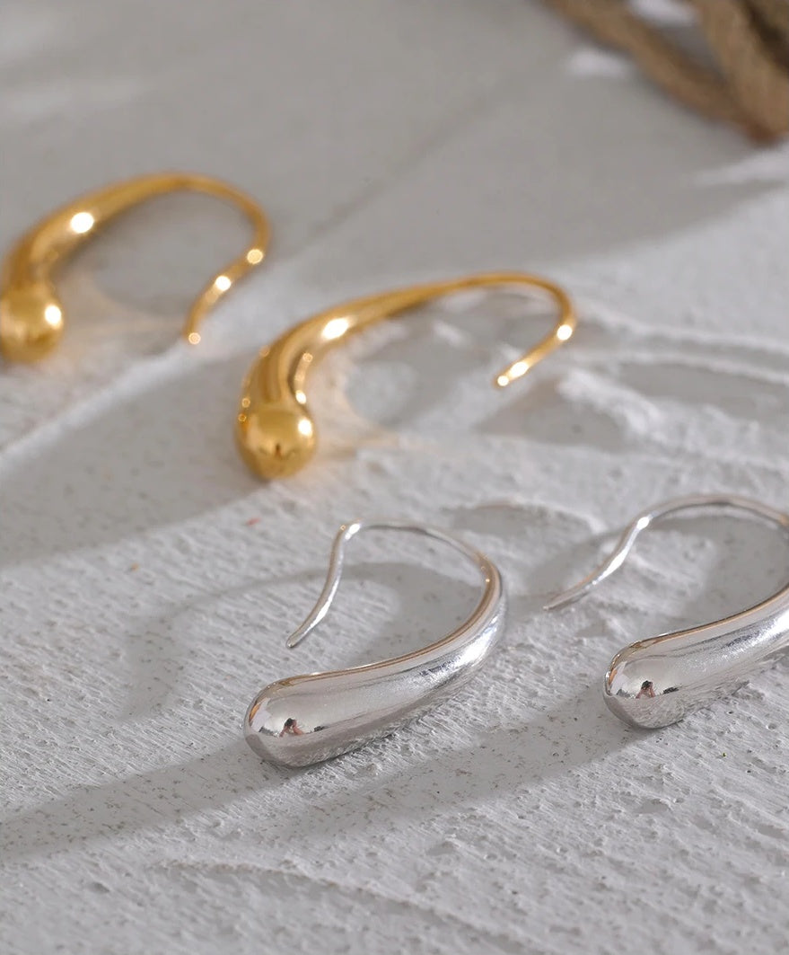 Minimalist Stud Simple Chic Earrings - Ecru