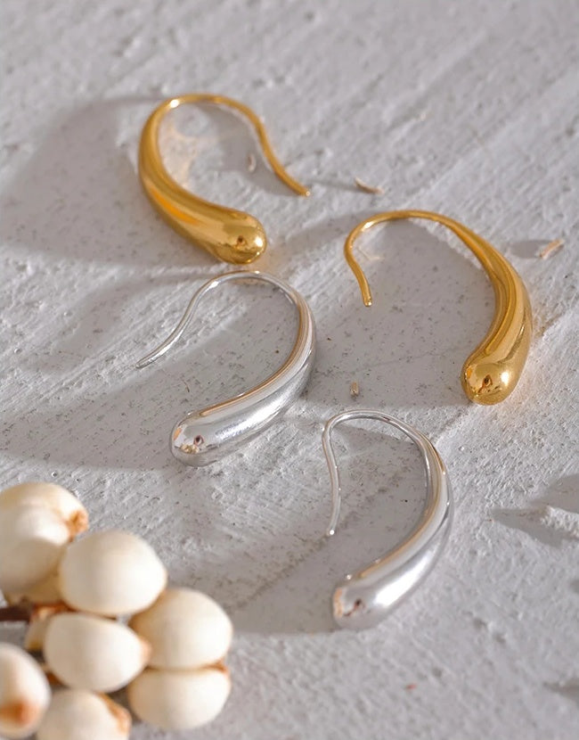 Minimalist Stud Simple Chic Earrings - Ecru