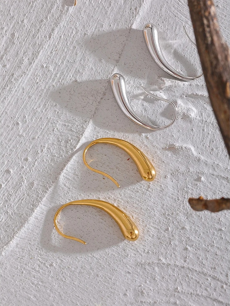 Minimalist Stud Simple Chic Earrings - Ecru