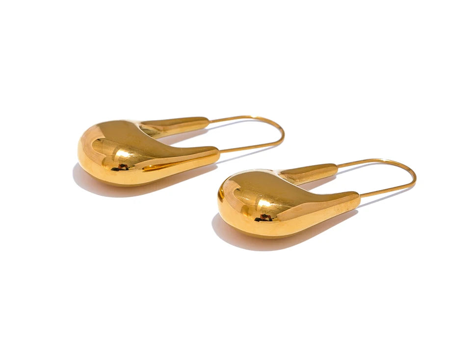 Refined Elegant Statement Hoop Earrings - Ecru