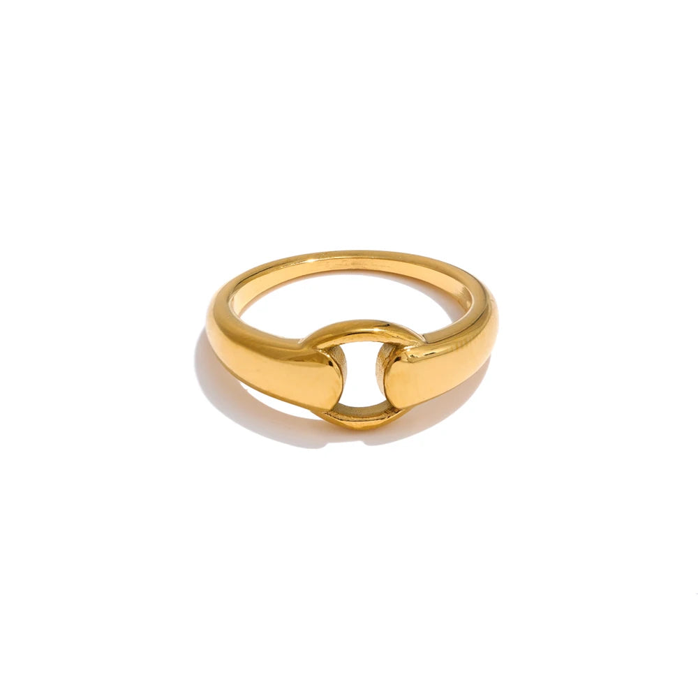 Timeless Modern Refined Statement Ring - Ecru