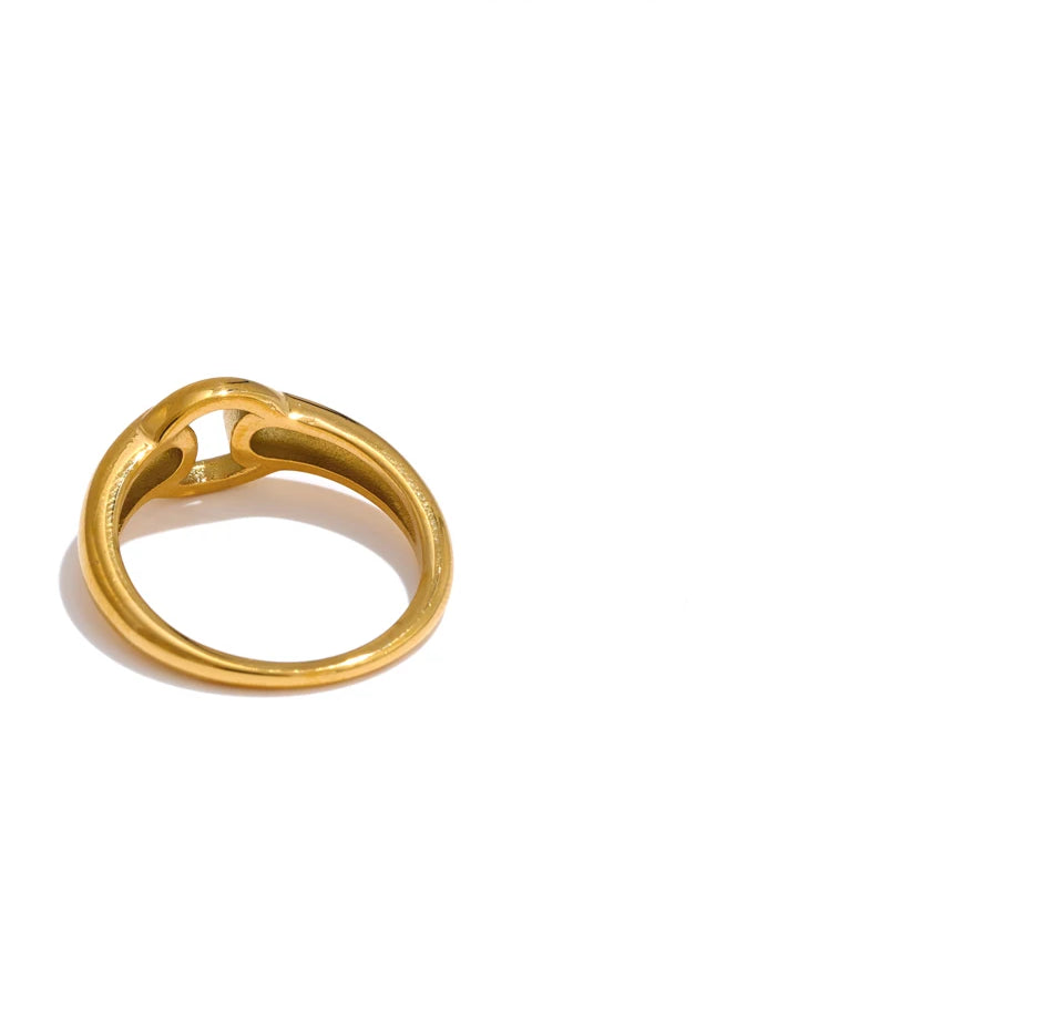 Timeless Modern Refined Statement Ring - Ecru