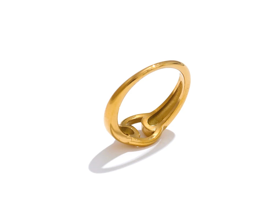 Timeless Modern Refined Statement Ring - Ecru