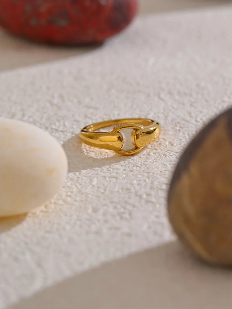 Timeless Modern Refined Statement Ring - Ecru
