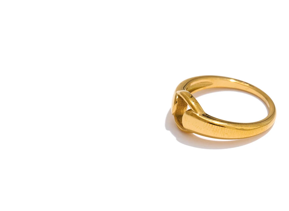 Timeless Modern Refined Statement Ring - Ecru