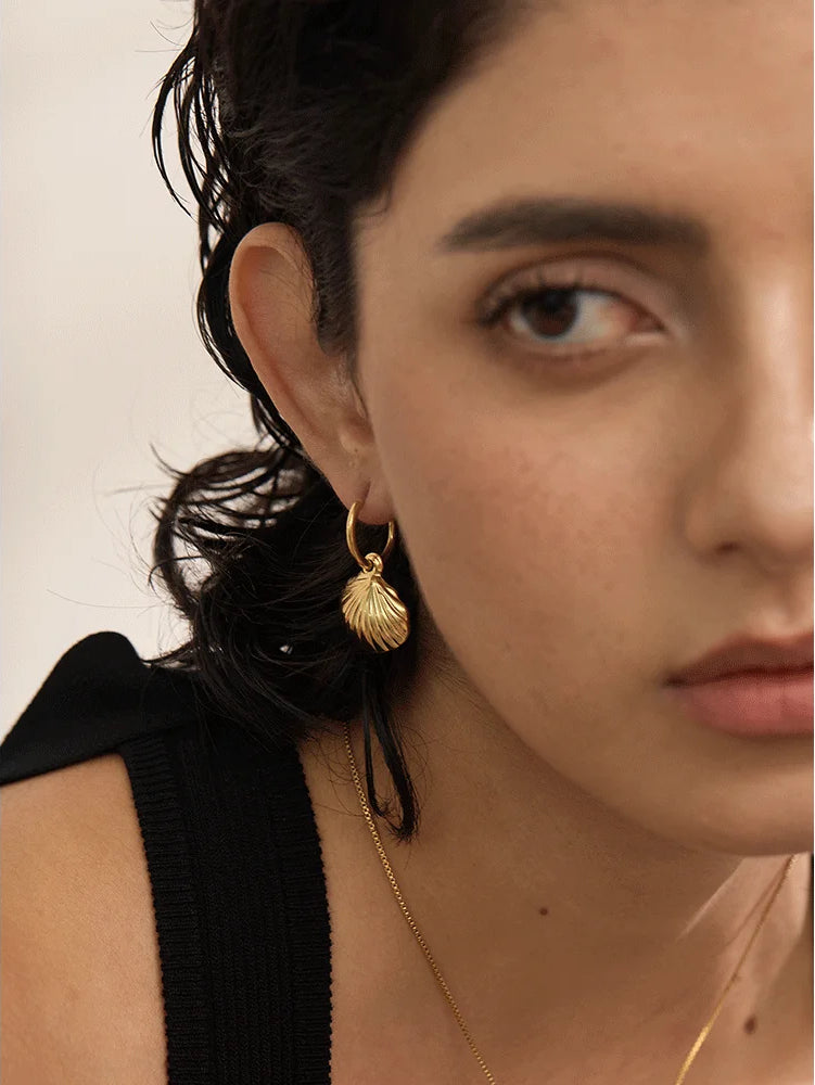 Trendy Shell Refined Jewelry Set - Ecru