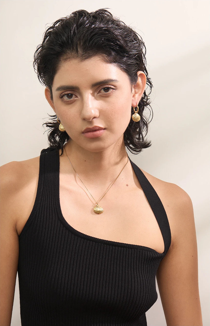 Trendy Shell Refined Jewelry Set - Ecru