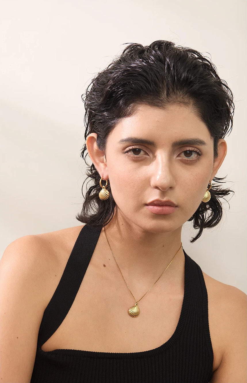 Trendy Shell Refined Jewelry Set - Ecru