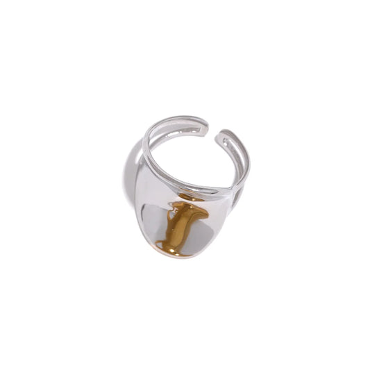 Big Personal Creative Minimalist Ring - Ecru