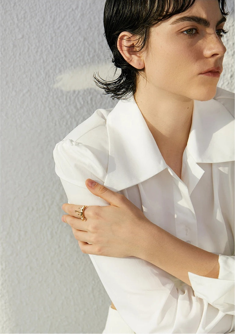 Cast Fashion Personality Open Ring - Ecru