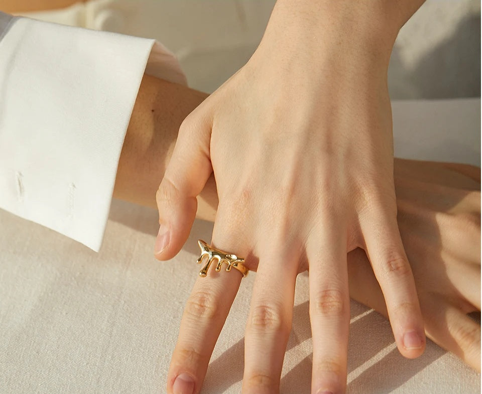 Cast Fashion Personality Open Ring - Ecru