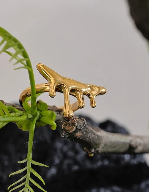 Cast Fashion Personality Open Ring - Ecru