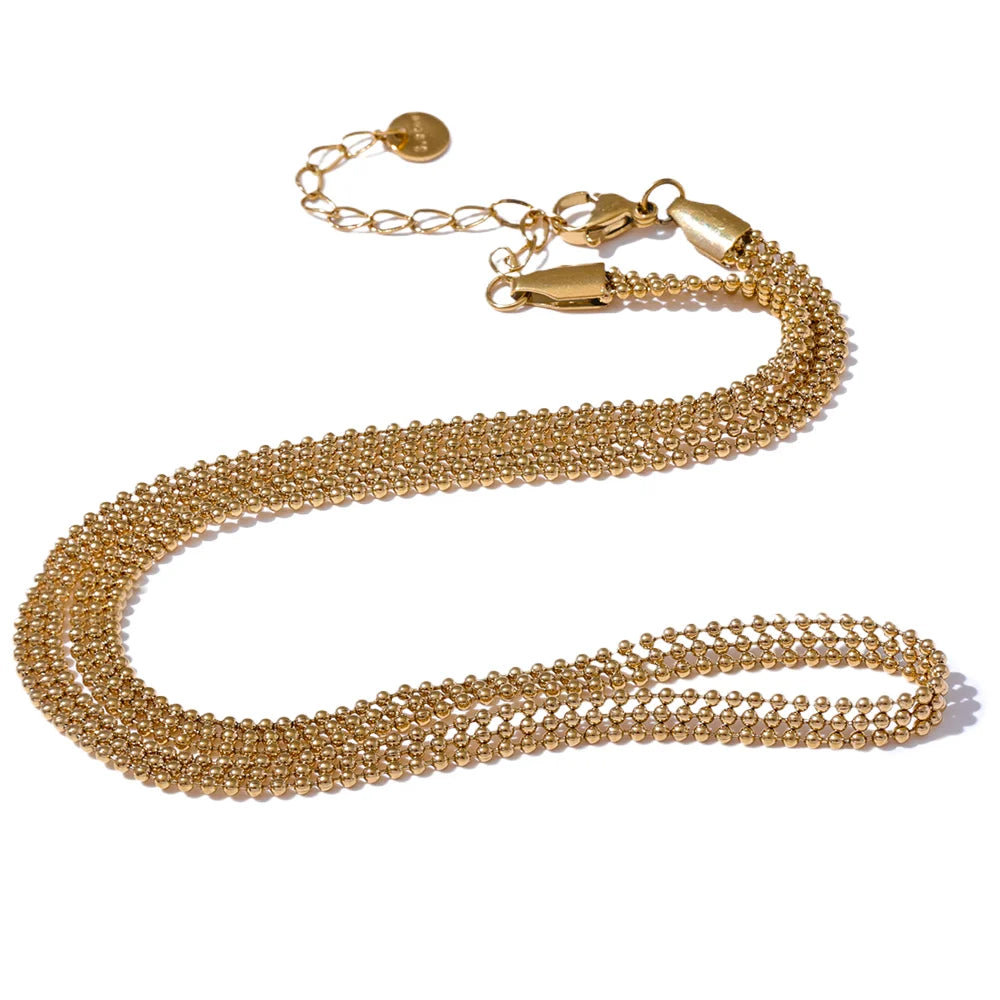 Chunky Chic Statement Choker Necklace - Ecru