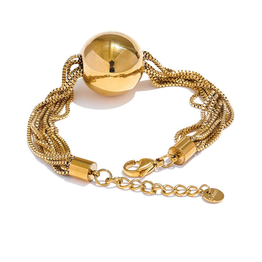 Chunky Timeless Layered Statement Bracelet - Ecru
