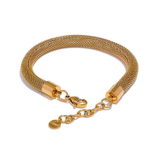 Chunky Timeless Statement Necklace Set, Bracelet - Ecru