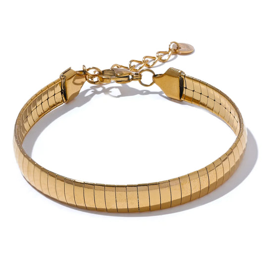 Chunky Trendy Chic Statement Bracelet - Ecru