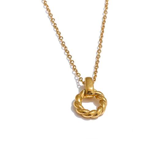 Chunky Versatile Charm Pendant Necklace - Ecru
