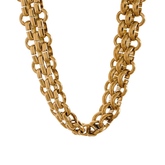 Chunky Versatile Statement Choker Necklace, Necklace - Ecru