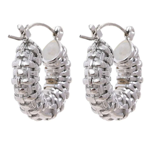 Chunky Vintage Refined Statement Earrings - Ecru
