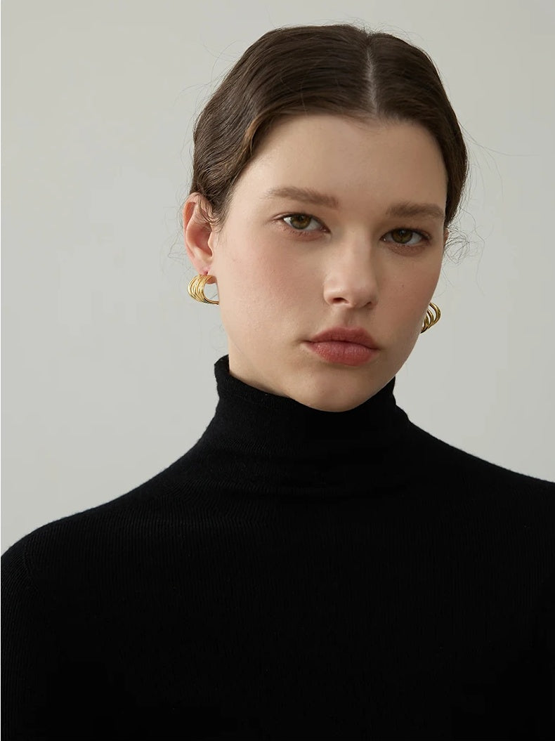 Creative Geometric Unusual Charm Earrings - Ecru