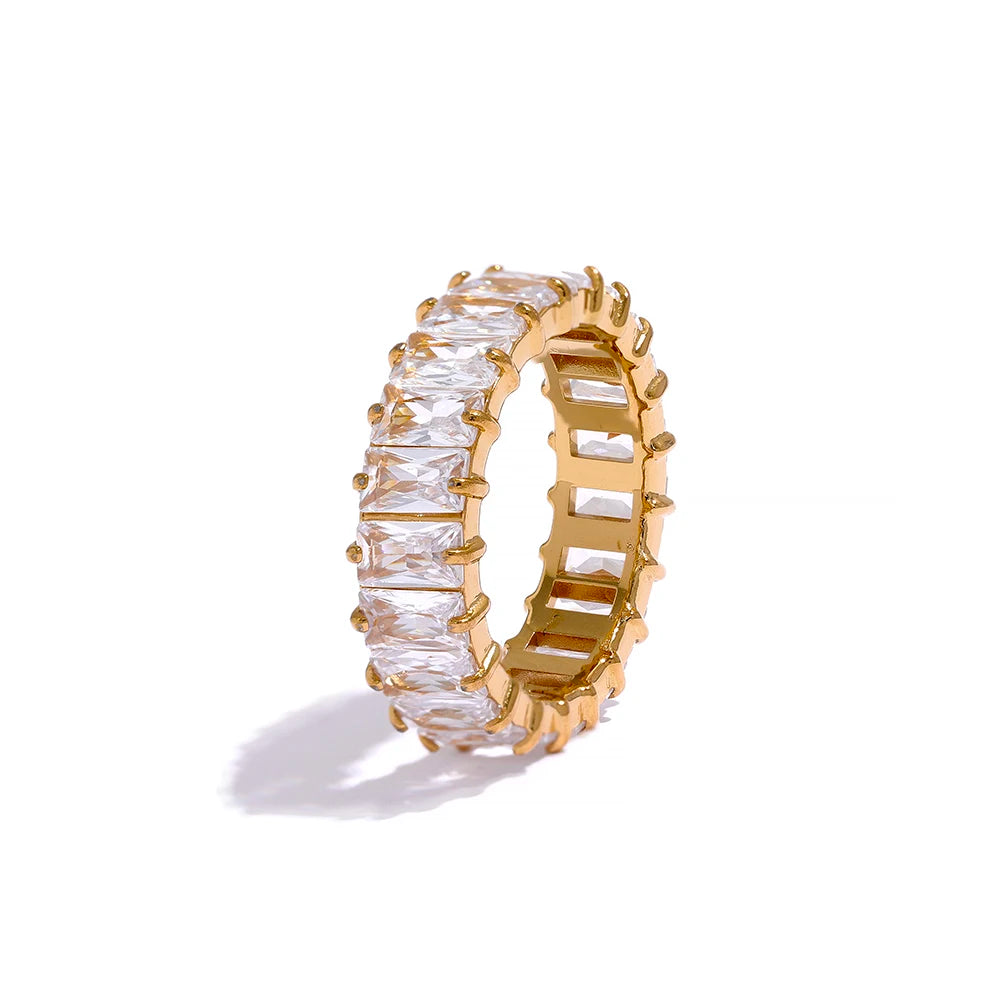 Delicate Colorful Textured Fashion Ring - Ecru