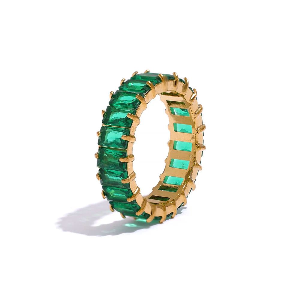 Delicate Colorful Textured Fashion Ring - Ecru