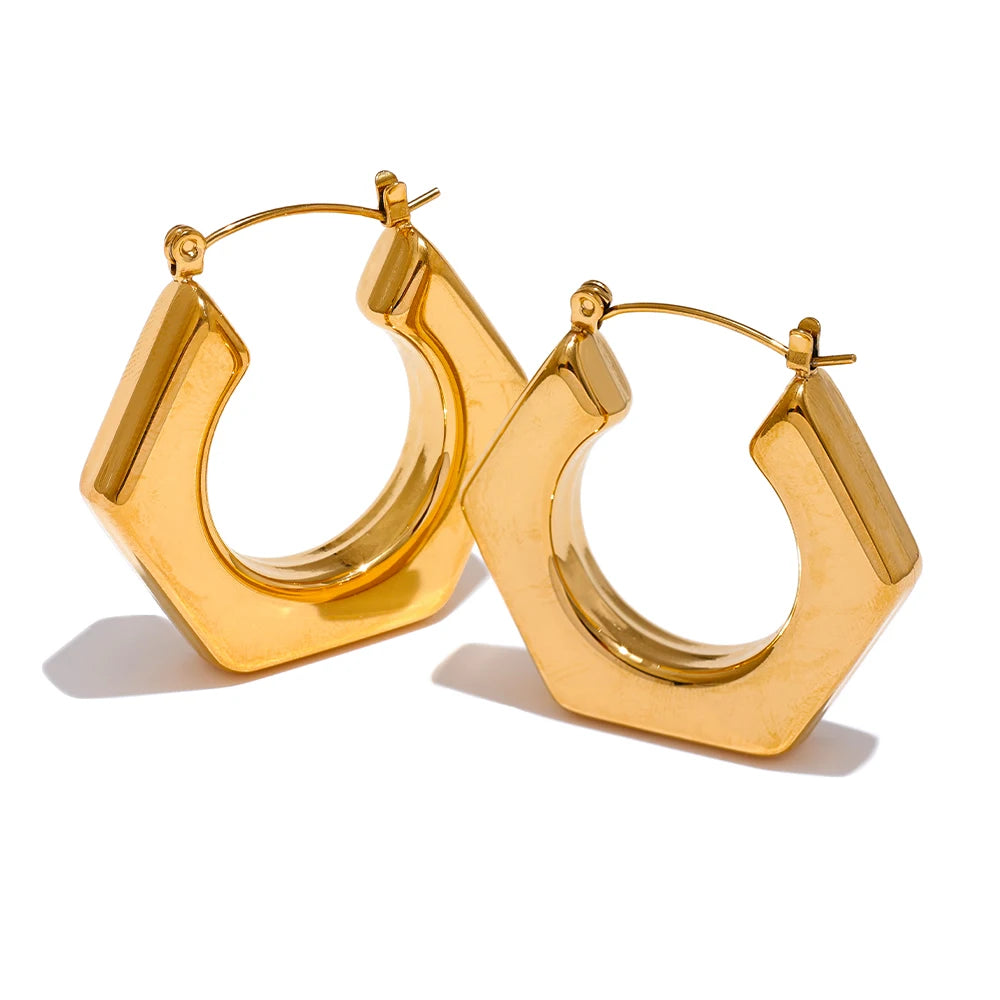 Elegant Chunky Chic Hoop Earrings