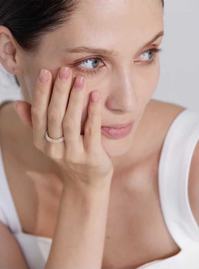 Elegant Imitation Pearls Chic Ring - Ecru