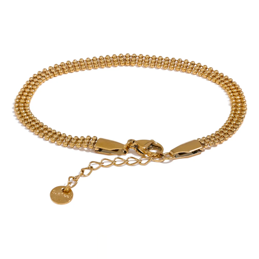Exquisite Chain Wide Bracelet - Ecru