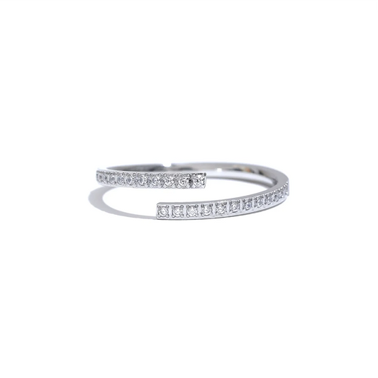 Exquisite Minimalist Chic Open Ring - Ecru