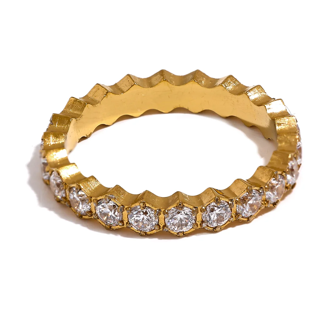 Exquisite White Classic Thin Ring - Ecru