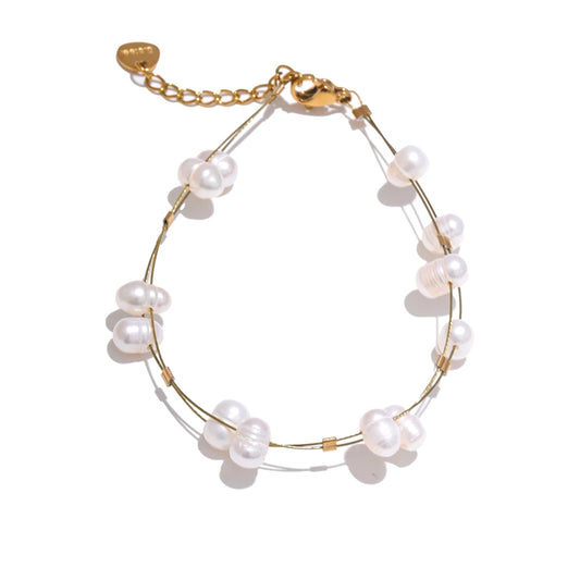 Freshwater Pearl Versatile Charm Set, Bracelet - Ecru