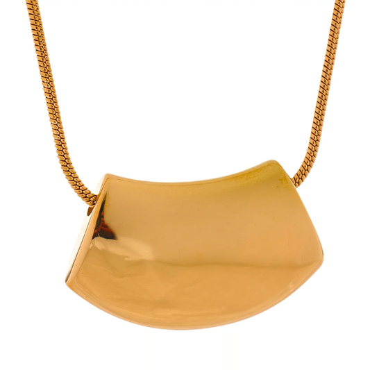 Geometric Pendant Statement Necklace - Ecru