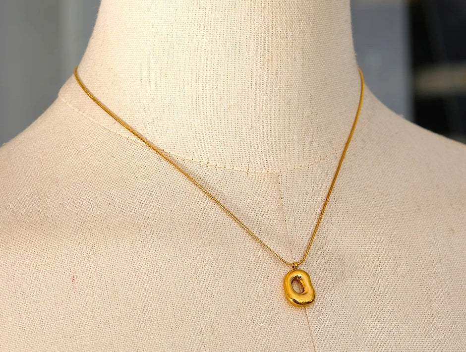 Geometry Hollow Pendant Charm Necklace - Ecru