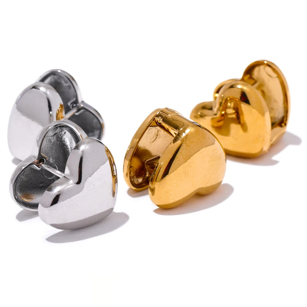 Heart Love Double Face Earrings