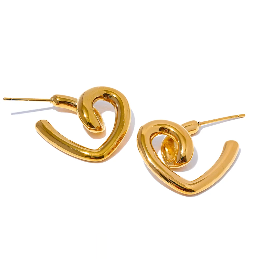 Minimalist Heart Huggie Fashion Earrings