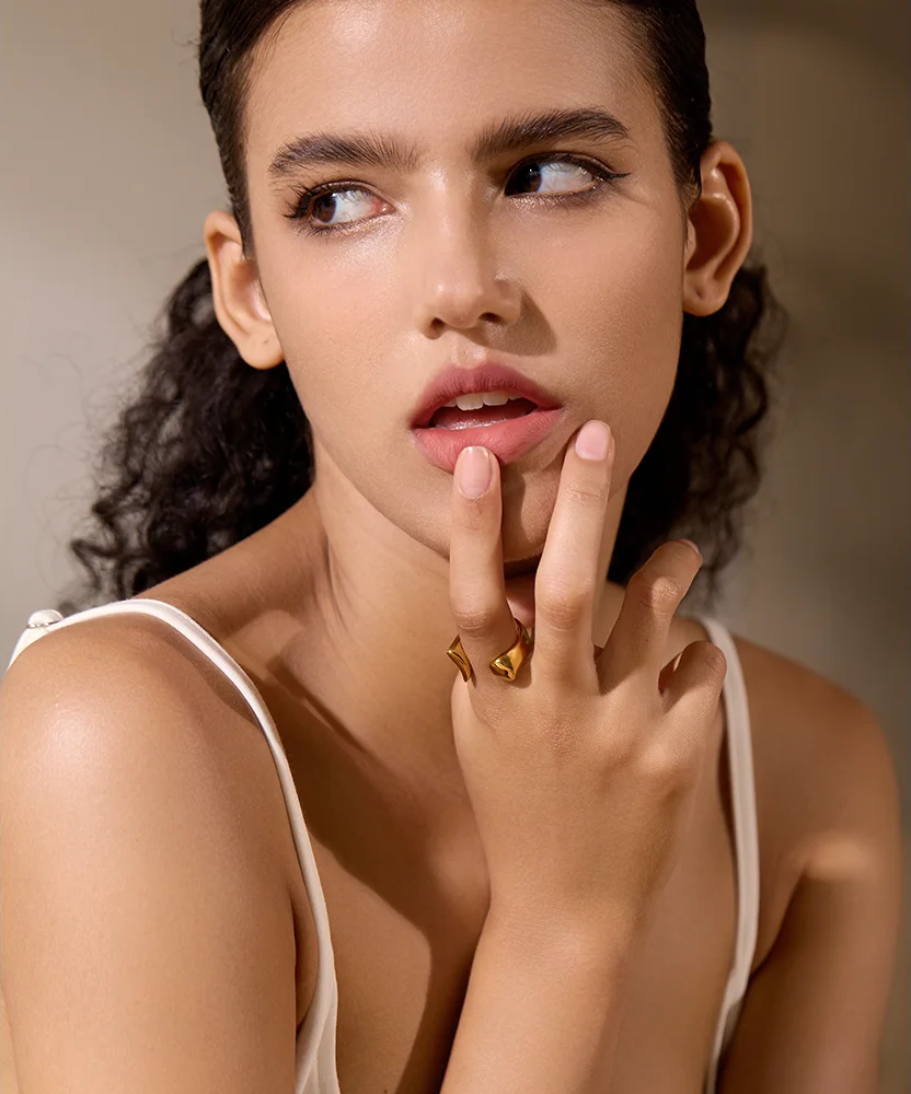 Minimalist INS Fashion Finger Ring - Ecru