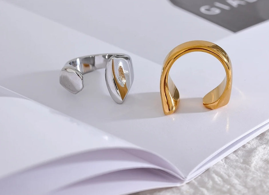 Minimalist INS Fashion Finger Ring - Ecru