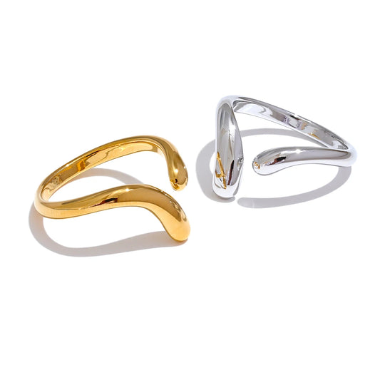 Minimalist Premium Adjustable Modern Ring - Ecru