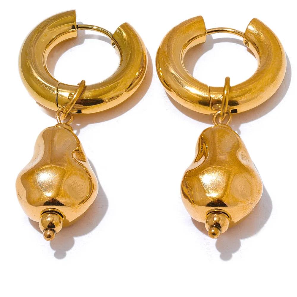 Refined Chunky Elegant Drop Earrings