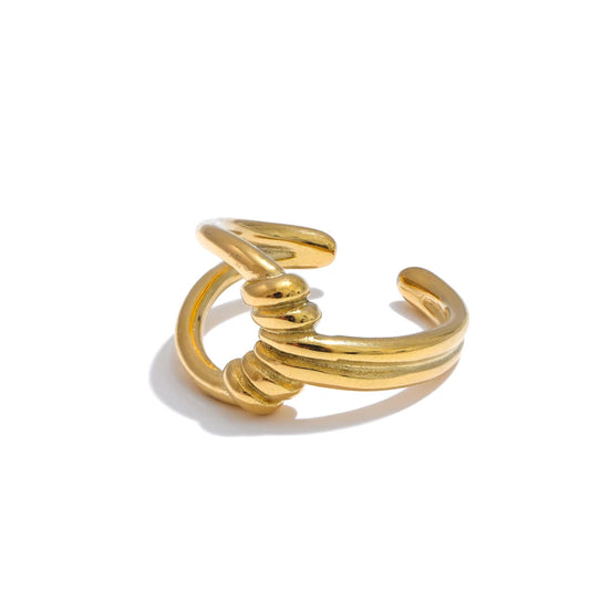 Refined Classic Chunky Resizable Ring - Ecru