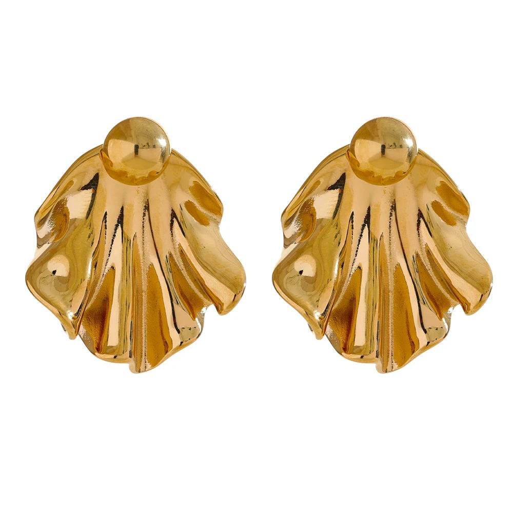 Refined Pearl Statement Stud Earrings - Ecru