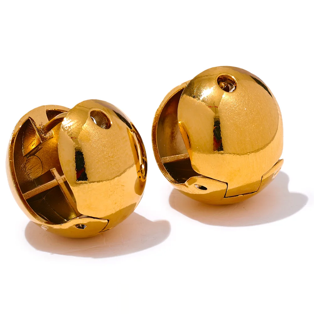 Smooth Round Hollow Hoop Earrings